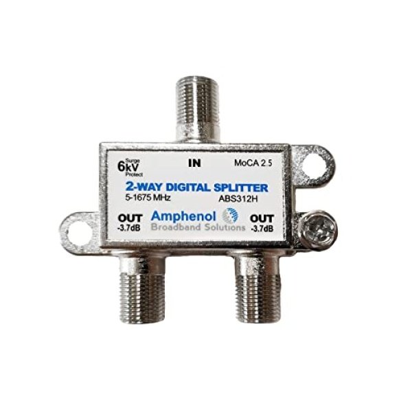 Amphenol 2-Way Digital Coaxial Splitter MoCA 2.5 ABS312H