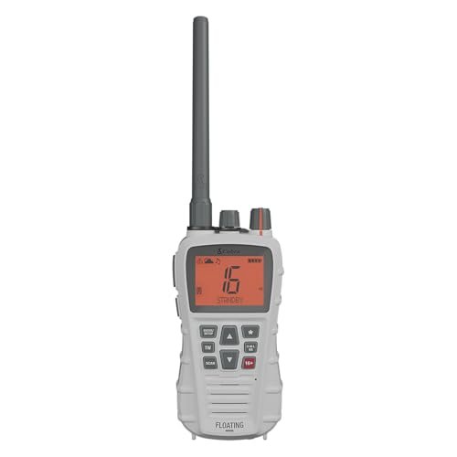 Cobra BlueBound 350 VHF Handheld Marine Radio - White, 6-Watt, Floats