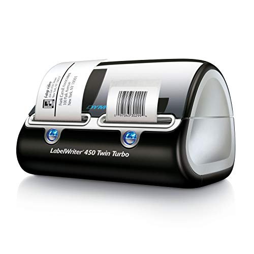 DYMO Label Printer, Label Writer 450 Twin Turbo, Direct Thermal Printer - Fast Printing, Home & Office Organization, Great for Labeling, Filing, Shipping, Mailing, Barcodes, and More