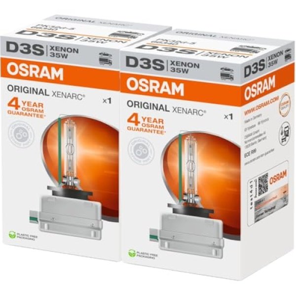 Osram 66340HBI Xenarc 35W D3S PK32D-5 4600K HID Xenon Light Bulb (2 Pack)