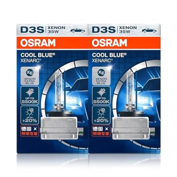 OSRAM Xenarc D3S Cool Blue HID Headlight Bulbs, 2-Pack