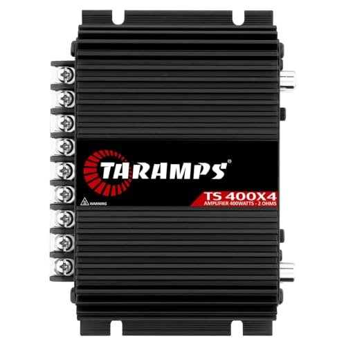 Taramps TS 400X4 Black 2 Ohms 400W RMS 4-Channel Car Audio Amplifier