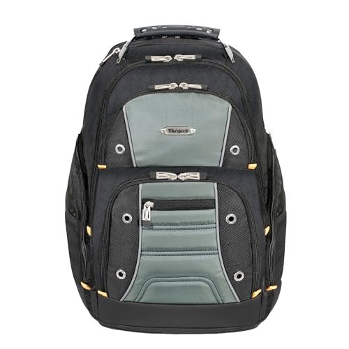Targus Drifter II Laptop Backpack, Black/Gray – Backpack for Men for Business and Travel, Durable Water-Resistant Material, Fits up to 17" Laptops (TSB239US)
