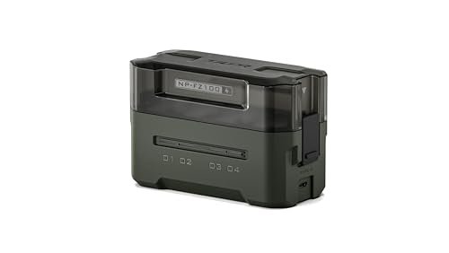 Tilta NP-FZ100 Portable Charging Station | Works with FX3, FX30, FX2, ZV-E1, FX30B, A7S III, A7S II, A7 IV, A7 III, A7R V, A7R IV, A7C II, A7C, A9, A9 II, A9 III, A1 II, A6700 | Green