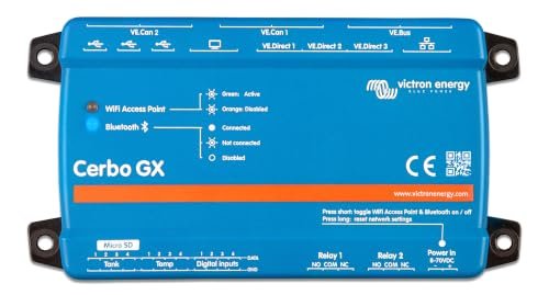Victron Energy Cerbo GX MK2 for System Monitoring and Control - Remote Access and Control with Victron Remote Monitoring (VRM) & VictronConnect App - Compatible with Marine MFD's