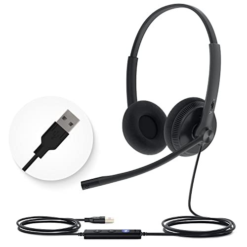 Yealink UH34 Lite Wired Headset,USB-A, Noise Canceling Mic,in-Line Controls